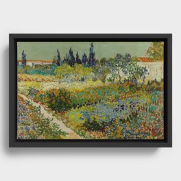Garden at Arles by Vincent Van Gogh Framed Canvas