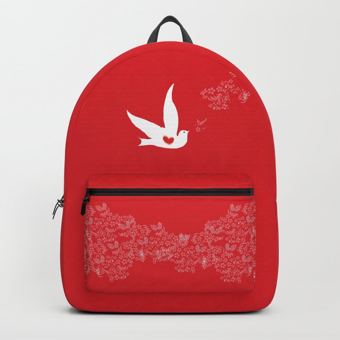 Wings of Love - Red Backpack