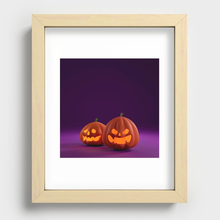 Halloween Pumpkin Recessed Framed Print