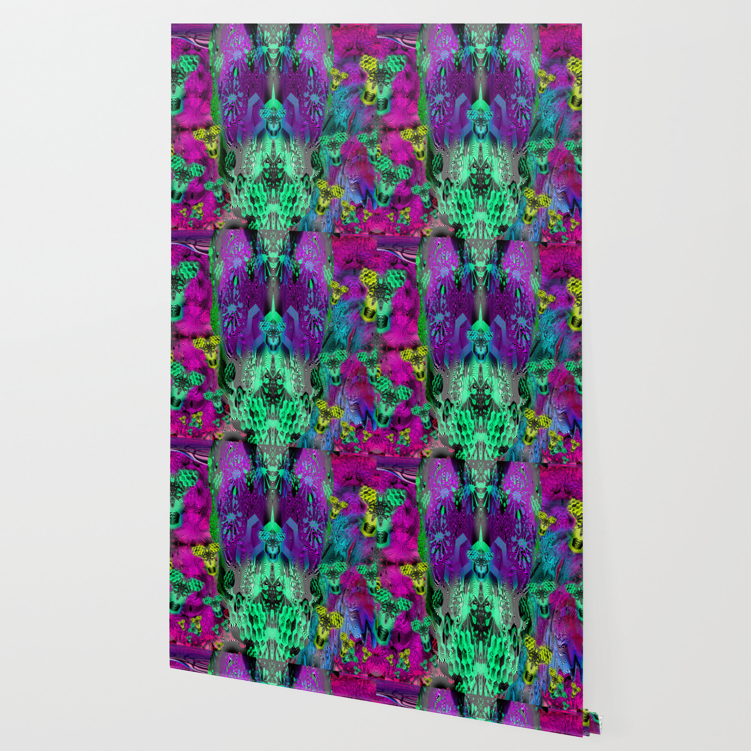 Sugar Skull And Girly Corks Psychedelic Abstract Halftone Op