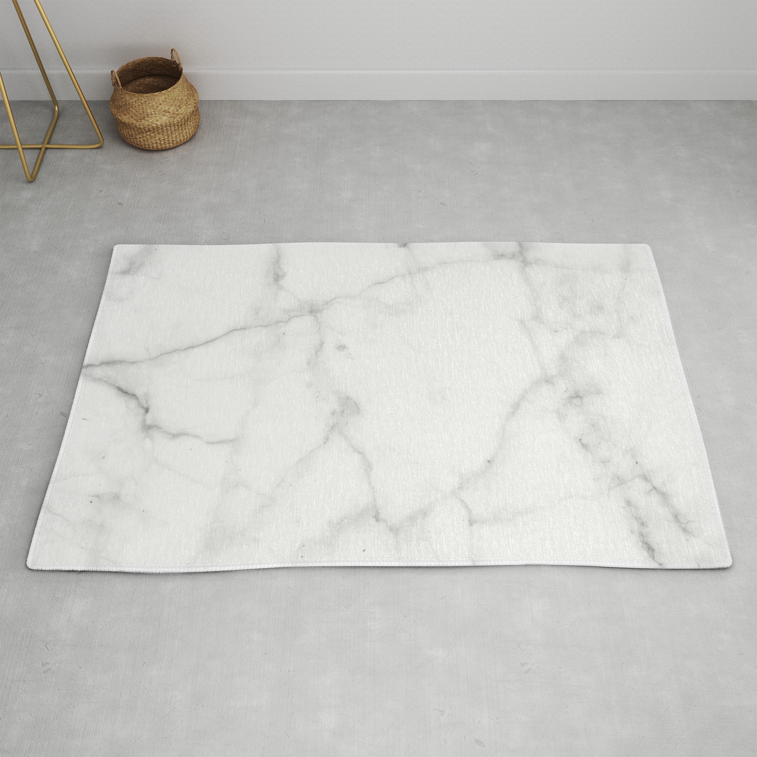 Pure Solid White Marble Stone All Over Rug By 5mmpaper Society6 Pure Solid White Marble Stone All Over