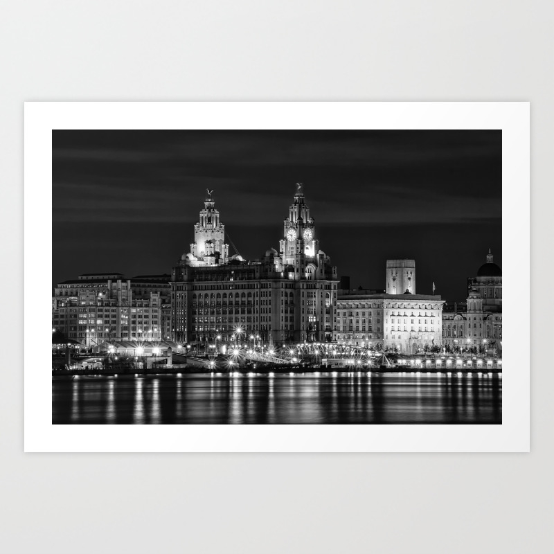 Liverpool Skyline Art Print By Waynemolyneux Society6