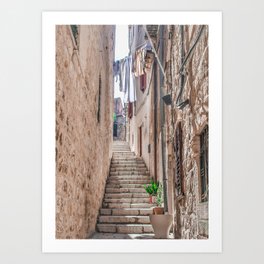 Streets of Dubrovnik | Croatia Art Print