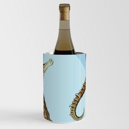 Seahorse Triangle Geometric Modern Beach House Colorful Wine Chiller