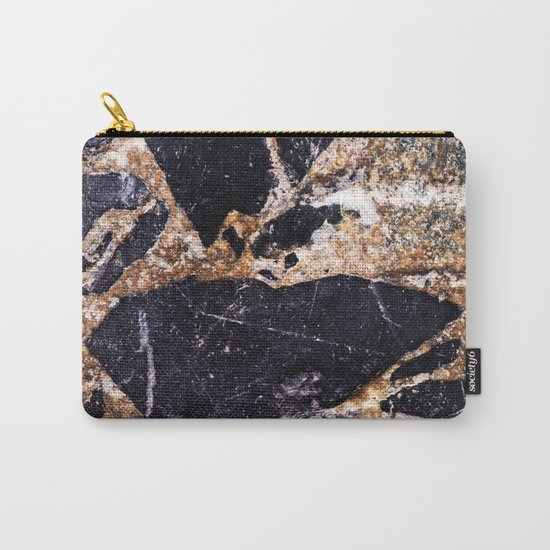Black and Gold Marble Carry-All Pouch