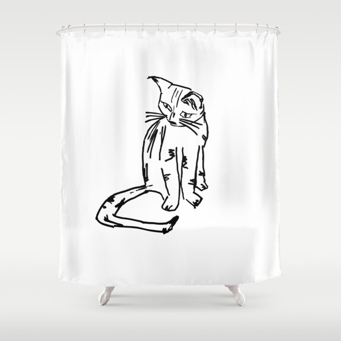 Alien Cat Shower Curtain