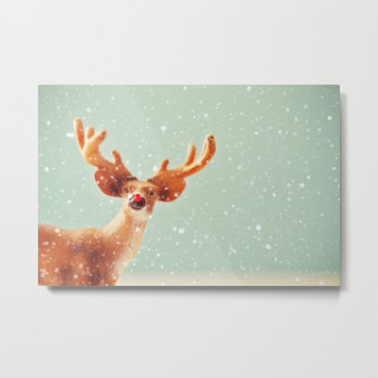 holiday deer Metal Print