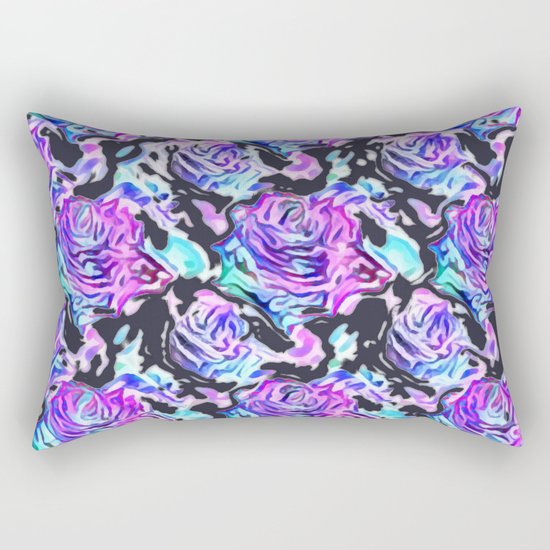 Abstract Roses (dark) Rectangular Pillow