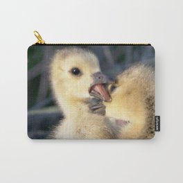 Watercolor Bird, Canada Goose Goslings 03, Longmont, Colorado Carry-All Pouch
