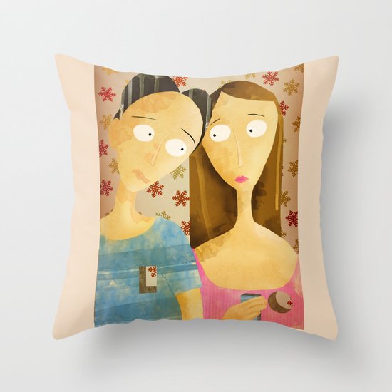Lovers Throw Pillow