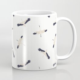 Stork And Crane Flying Birds Pattern Coffee Mug