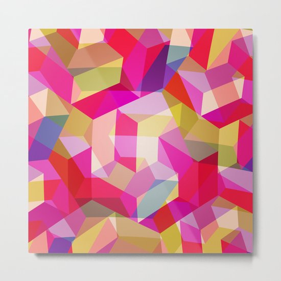 Colourful Twisted rectangles Metal Print