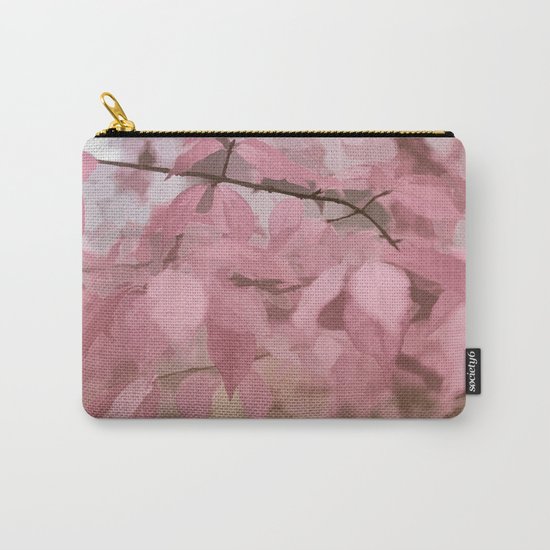 Soft Pastel Leaves Carry-All Pouch