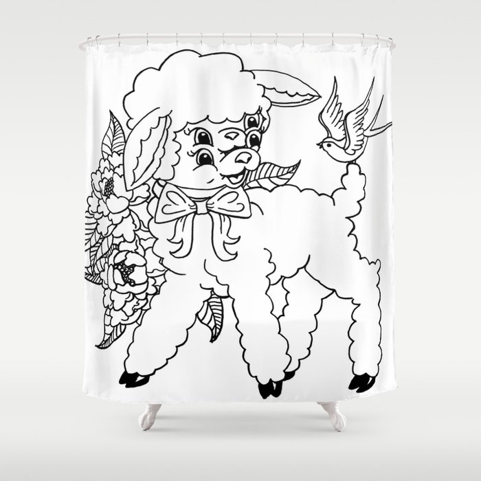 Wholesome Lamb Shower Curtain