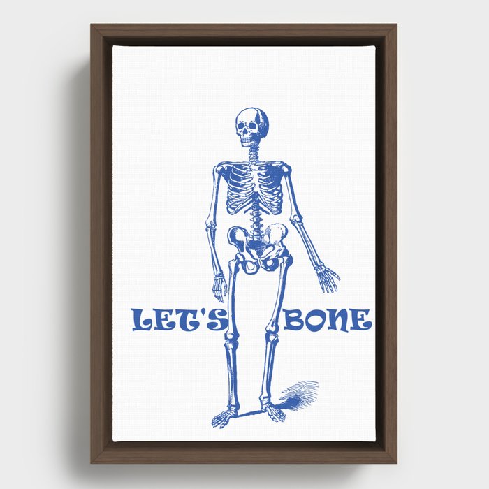 Let's bone Framed Canvas