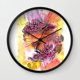 Background with hand drawn watercolor blossoming Oriental cherry tree Wall Clock | Illustration, Watercolor, Orientalcherrytree, Japoness, Painting 