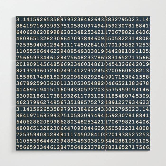 Pi // Navy Blue Wood Wall Art by Thin Line Studio Society6