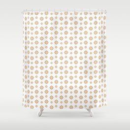 Gingerbread Snowflake Cookie Pattern Shower Curtain