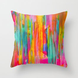 Neon Double Abstract Throw Pillow
