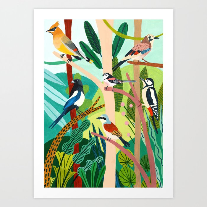 Jungle Birds  Art Print