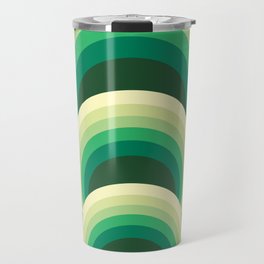 Green Abstract Circles Travel Mug