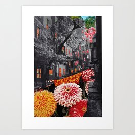 Roadtrip Art Print | City, Nature, Flower, Town, Fantasy, Drugs, Adventure, Children, Building, Pattern 