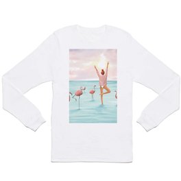 Big Flamingo Long Sleeve T-shirt