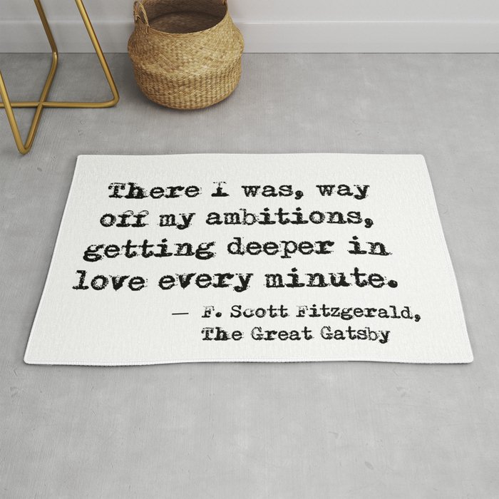 Deeper in love - F Scott Fitzgerald Rug