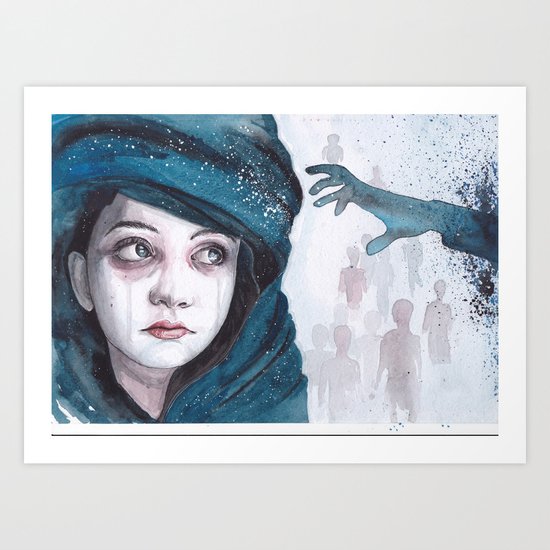 Screams of tiny hearts Art Print