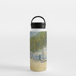 Road Along the Banks of the Seine Near Asnieres, Vincent van Gogh Water Bottle