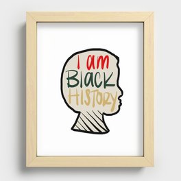 I am Black History- Multicolor Recessed Framed Print