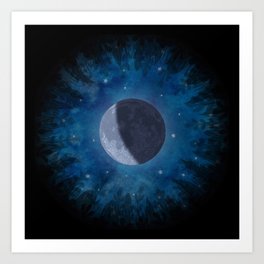 Moon and Foliage from "To the Moon and Back" Art Print