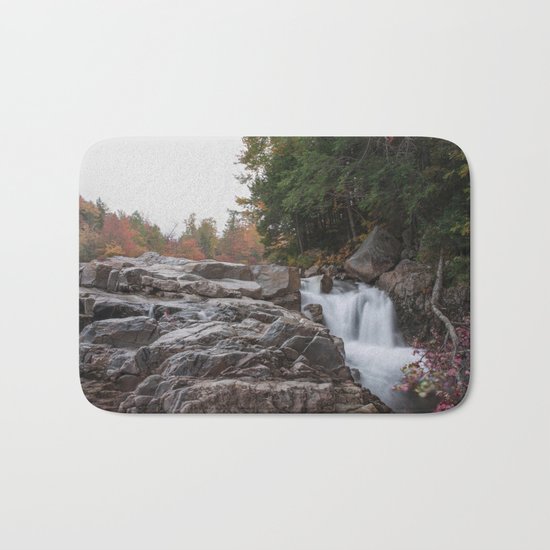 Rocky Gorge Waterfall in Autumn Bath Mat