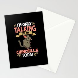 Chinchilla Animal Cute Funny Cage Bath Stationery Card