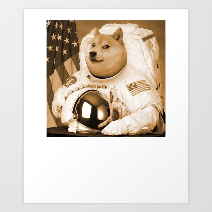 Doge Astronaut Dogecoin Astronaut Doge Shiba Inu Meme Crypto4431744 Prints
