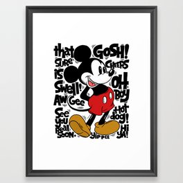 "Oh Boy - Mickey Mouse" by Matthew Taylor Wilson Framed Art Print