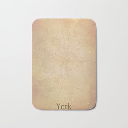 York vintage map Bath Mat