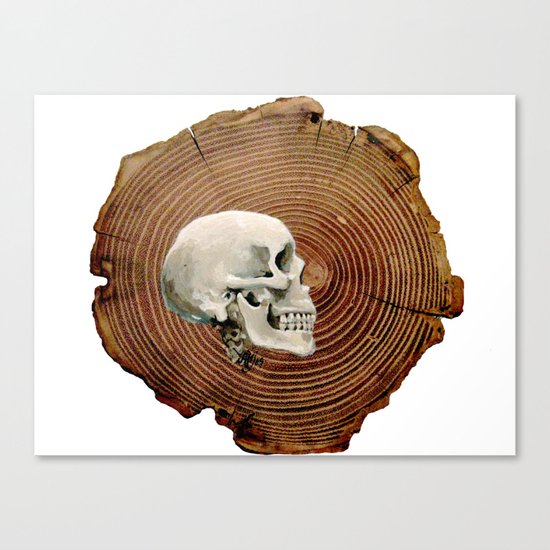 Painted Skull Canvas Print