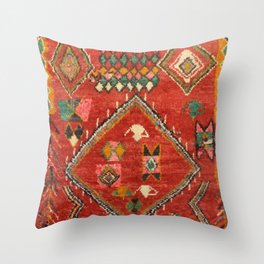 Traditional Moroccan Berber Carpet Design Throw Pillow