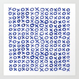 Xoxo valentine's day - blue Art Print