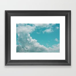 Bouncy Clouds Over Galveston Texas Framed Art Print