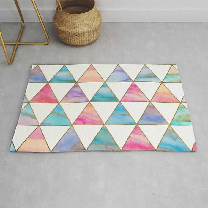 Marble Triangles Pattern Rug