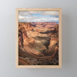 Shafer Trail Canyon, Canyonlands National Park Framed Mini Art Print