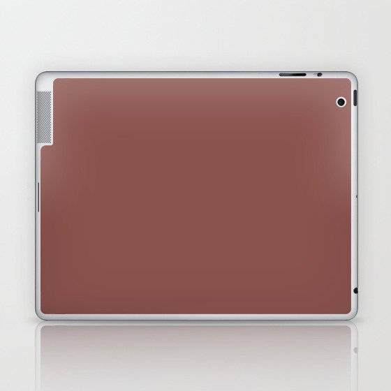 Now Toile Red terracotta reddish-brown solid color modern abstract illustration  Laptop & iPad Skin