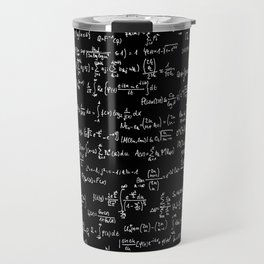 Math Equations // Black Travel Mug