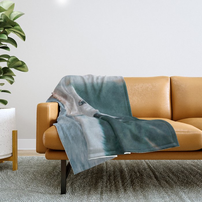 White online wolf blanket