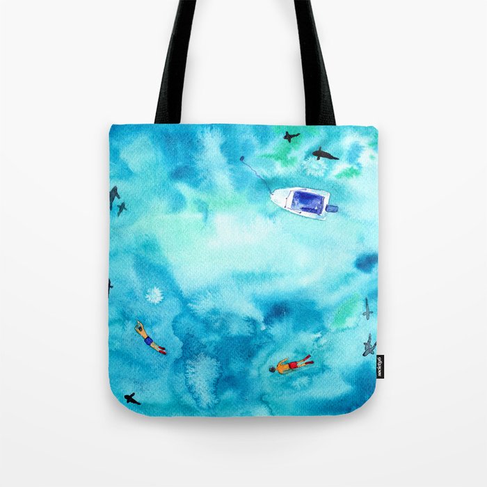 One summer day || watercolor Tote Bag