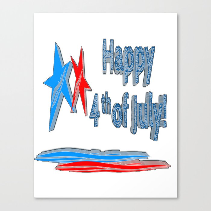 Happy 4th of July  Canvas Print