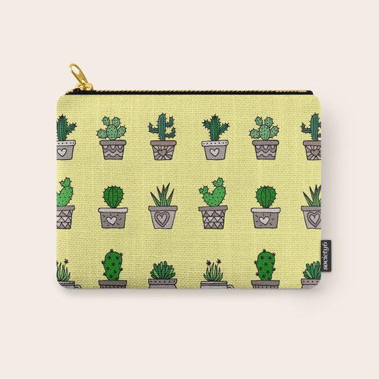 Cactus Pattern Carry-All Pouch