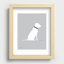 Modern Lab Silhouette Black and White Recessed Framed Print